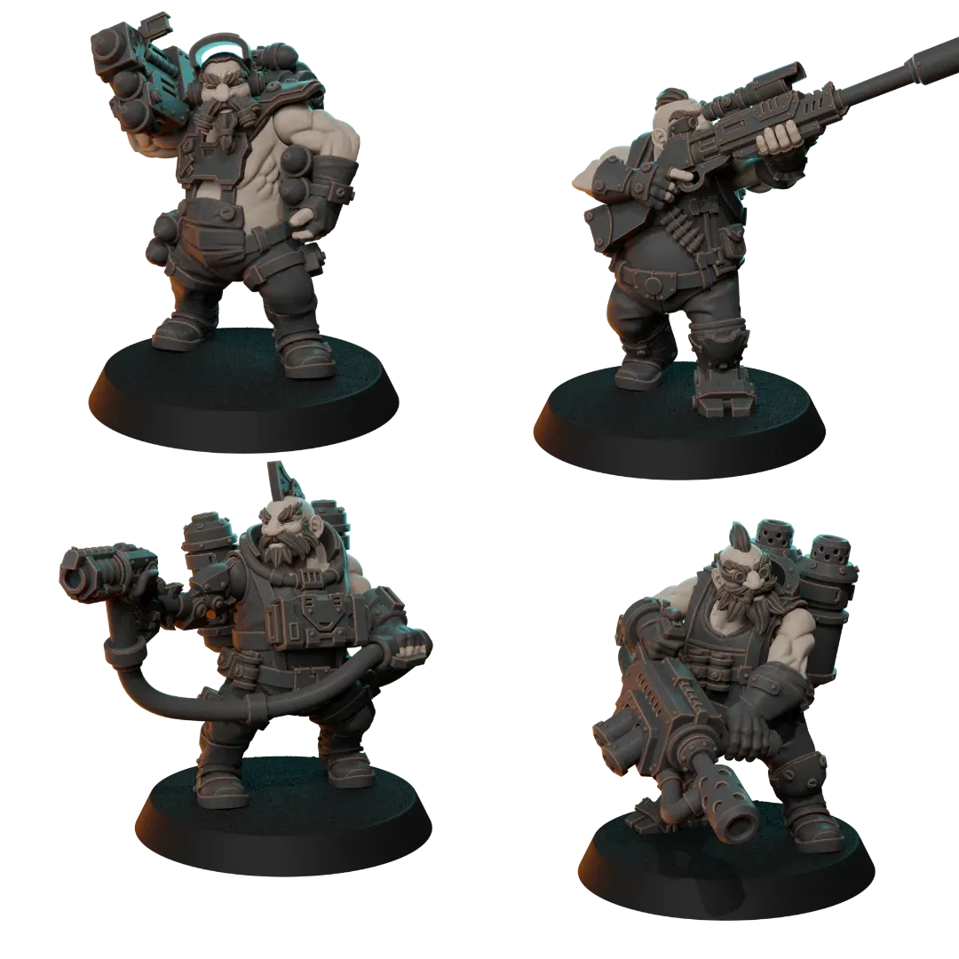 Dwarf Male Commandos - Special Weapons
